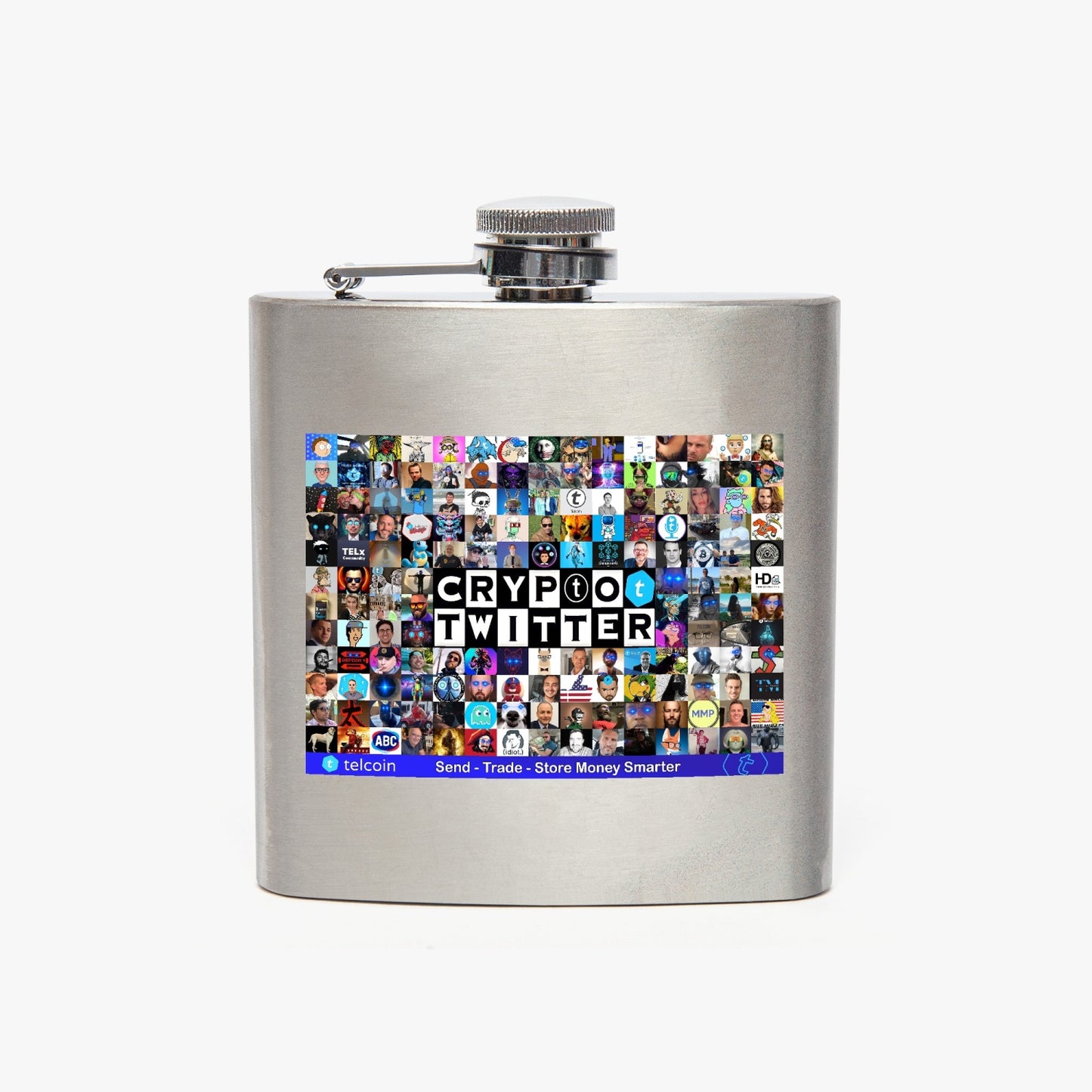 2023 Telcoin Crypto Twitter 6oz Stainless Steel Hip Flask