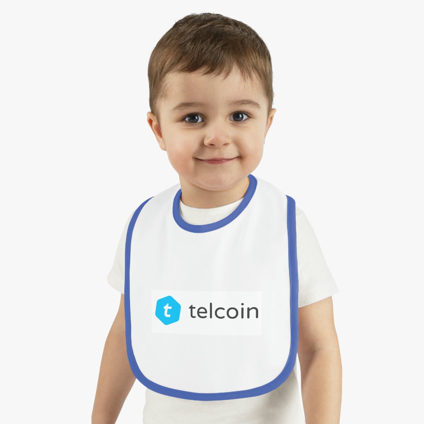 Telcoin Baby Contrast Trim Jersey Bib