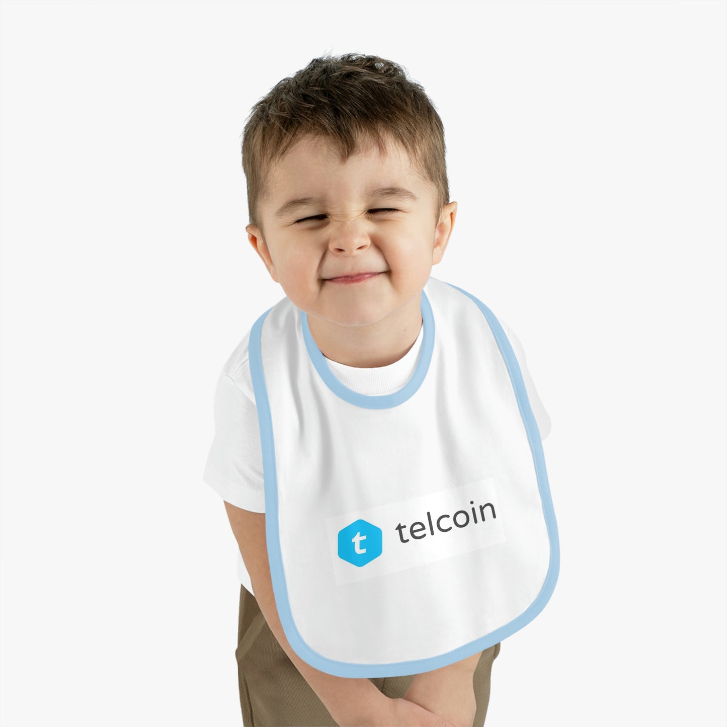 Telcoin Baby Contrast Trim Jersey Bib