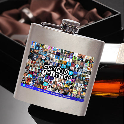 2023 Telcoin Crypto Twitter 6oz Stainless Steel Hip Flask